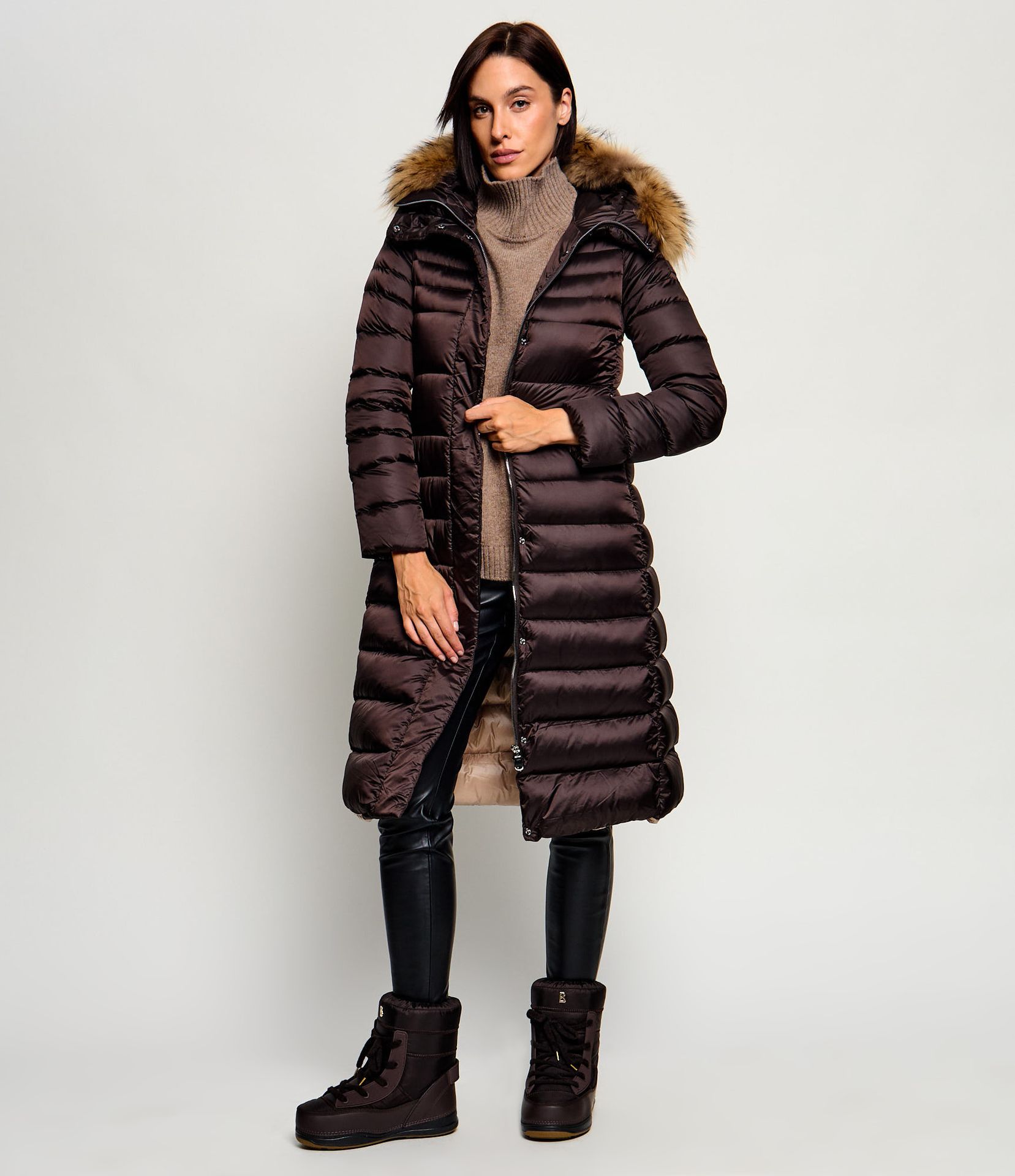 Hetrego Puchowy płaszcz Winthrop shearling