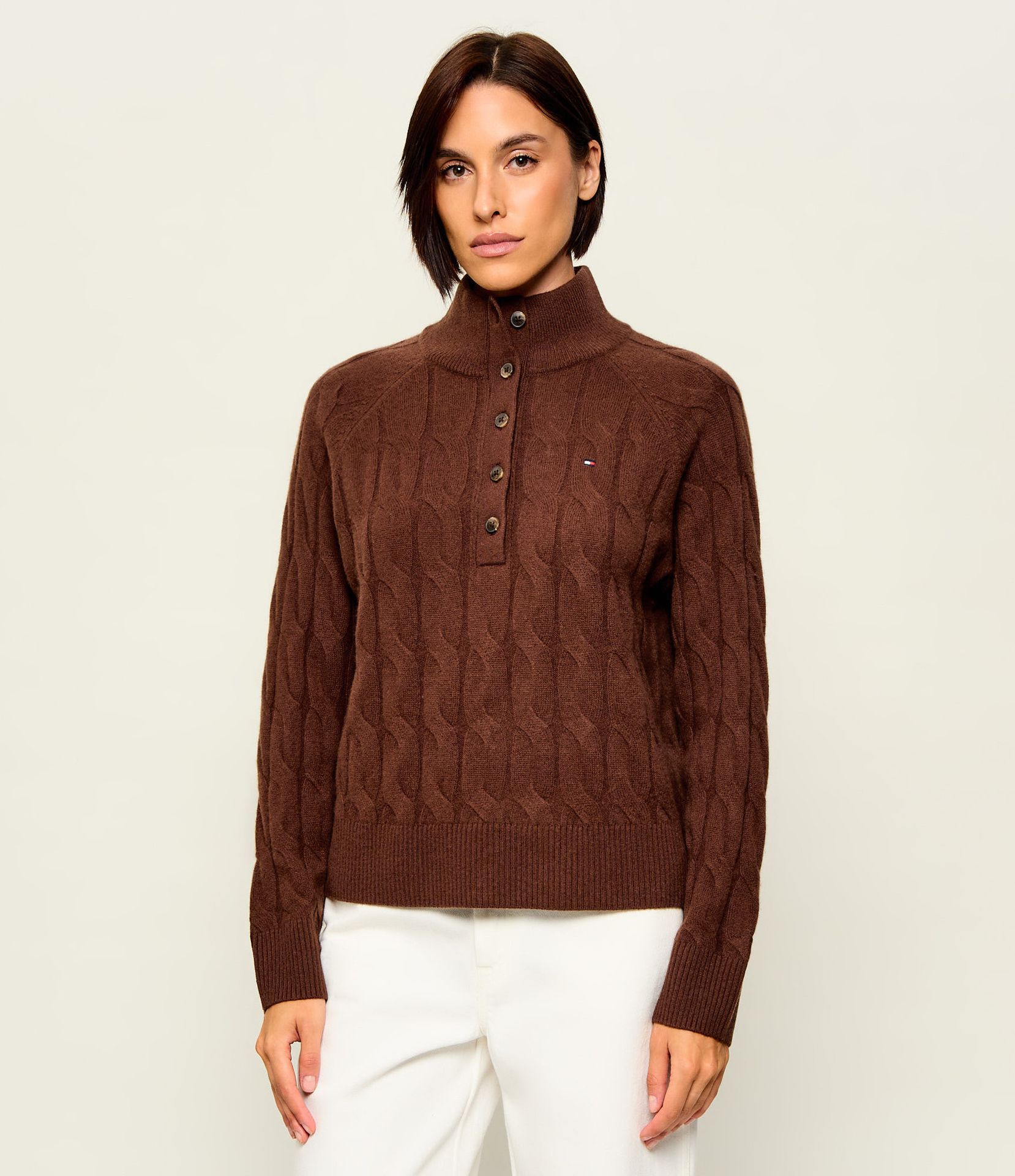 Tommy Hilfiger Wełniany półgolf Henley Relaxed fit