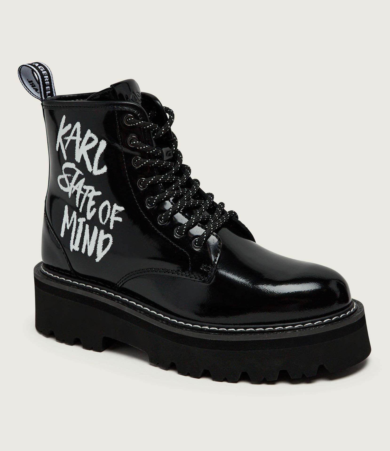 Karl Lagerfeld Skórzane botki Kyla Karl State of Mind