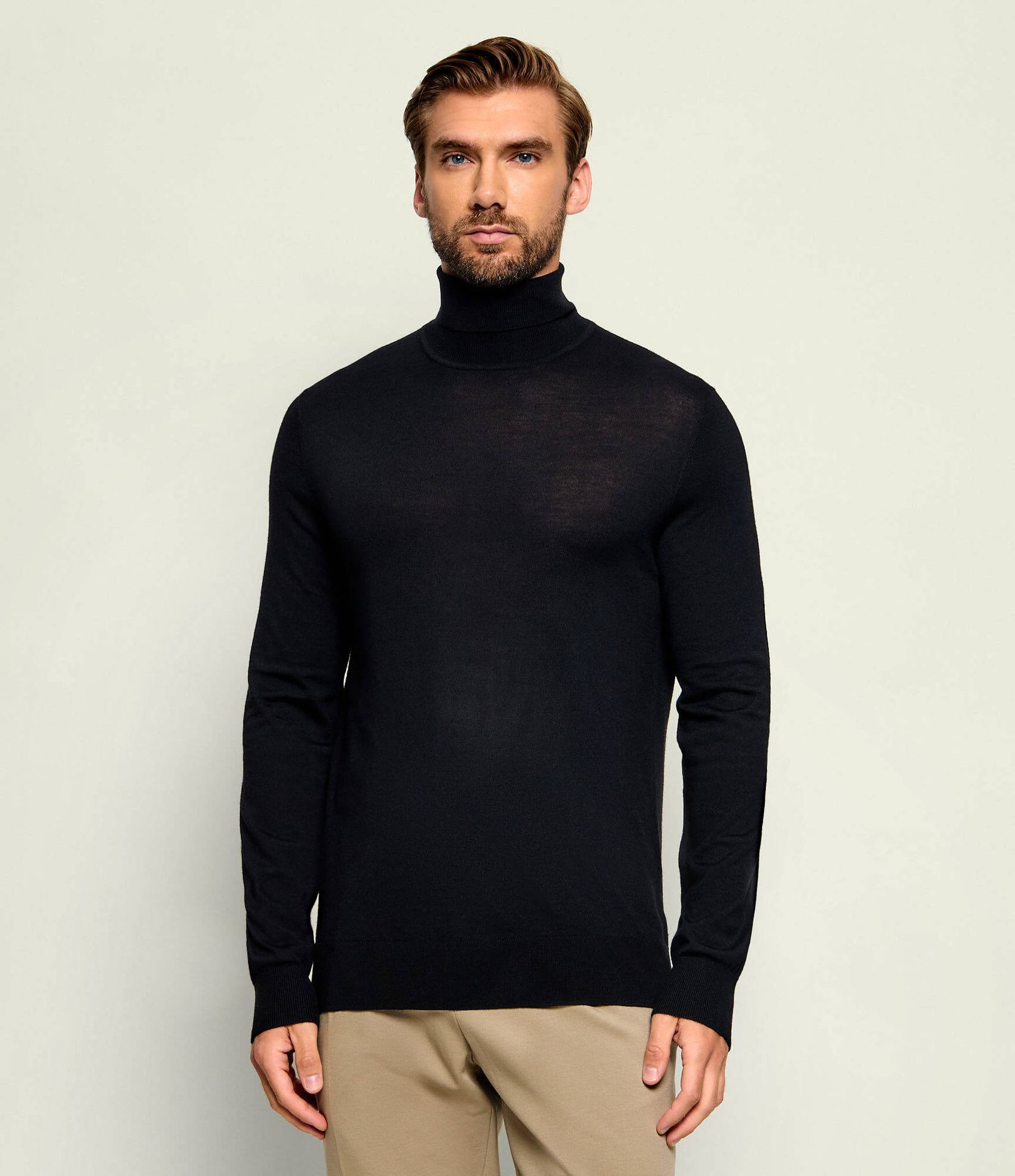 TIGER OF SWEDEN Wełniany golf Nevile Slim Fit