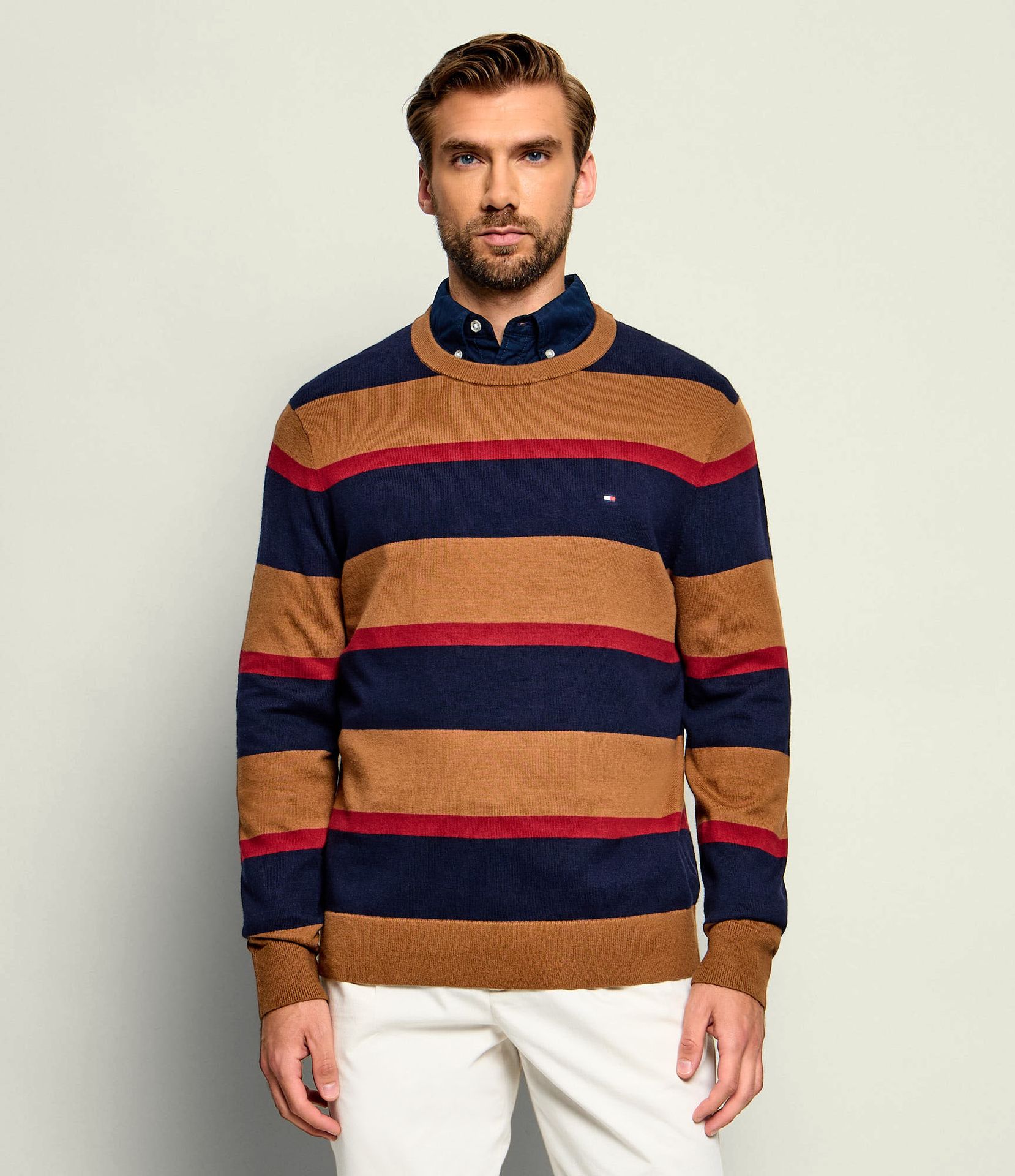 Tommy Hilfiger Sweter Regular Fit z dodatkiem kaszmiru