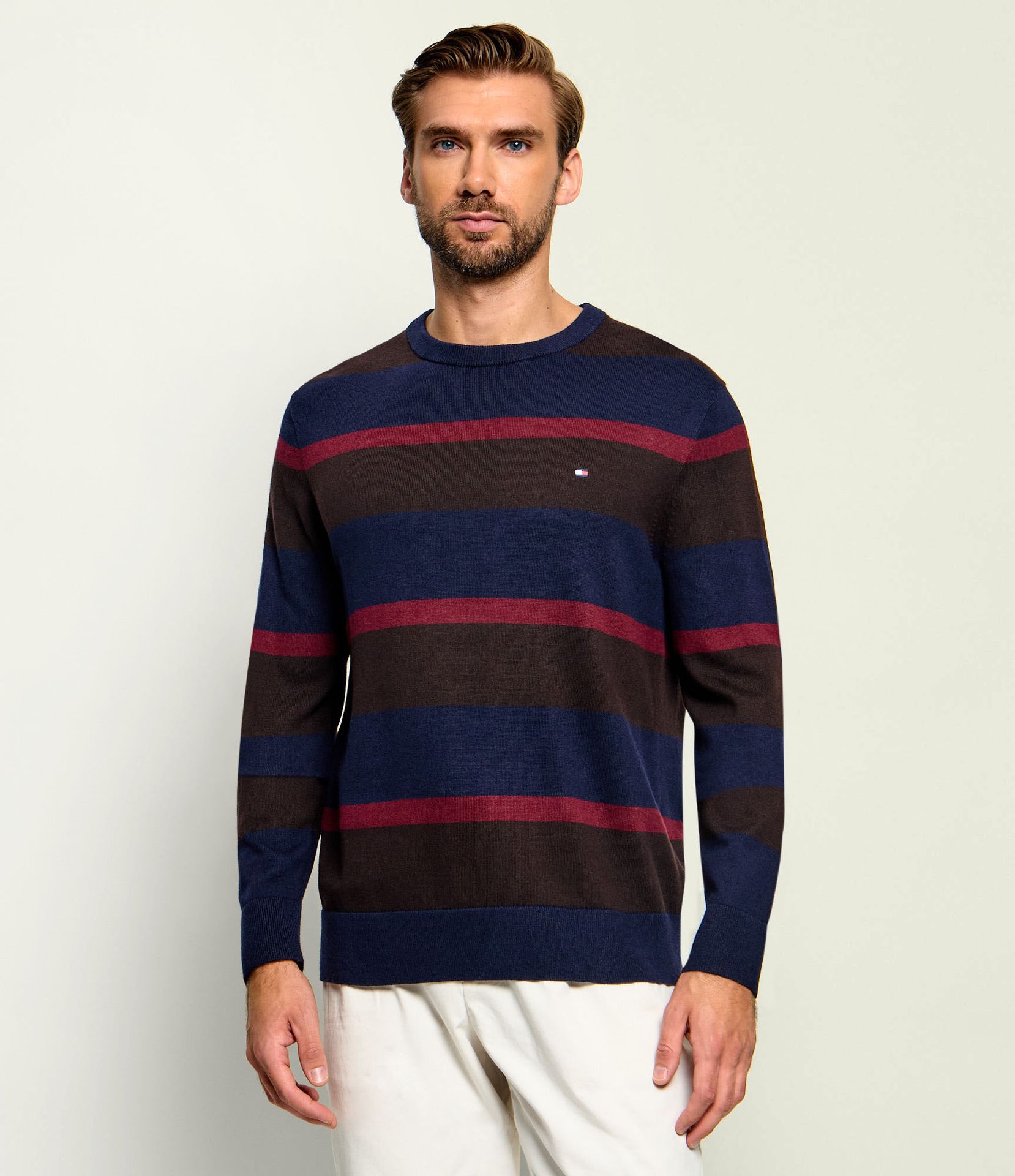 Tommy Hilfiger Sweter Regular Fit z dodatkiem kaszmiru