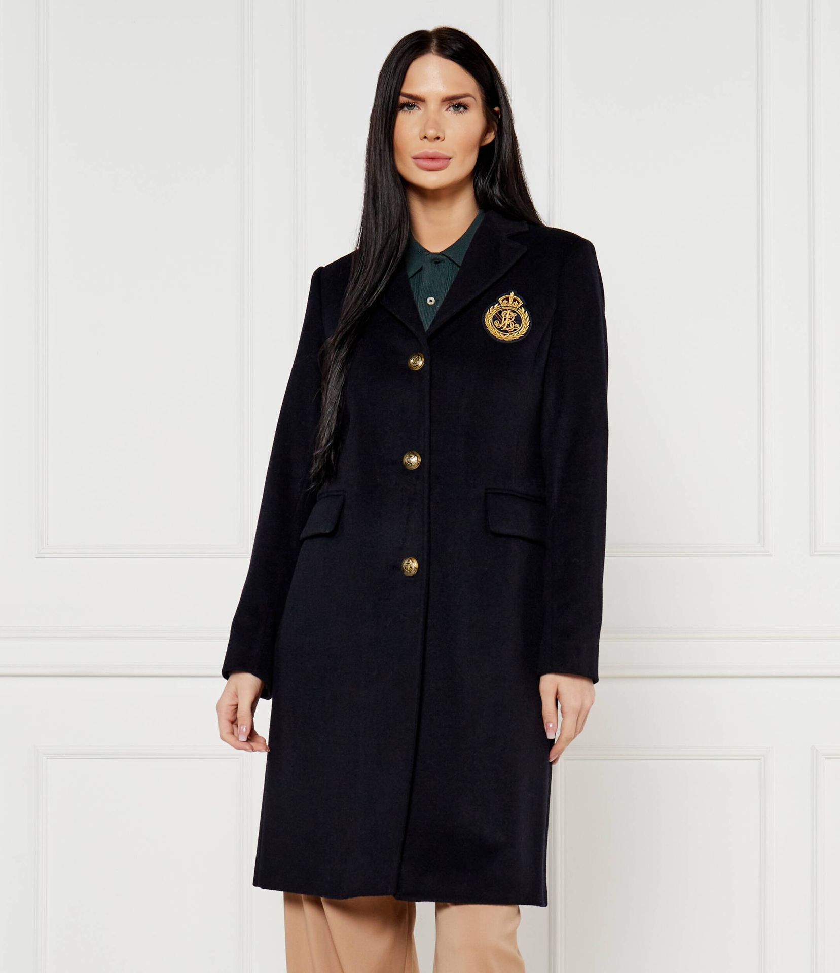 LAUREN RALPH LAUREN Wełniany płaszcz z dodatkiem wełny i kaszmiru