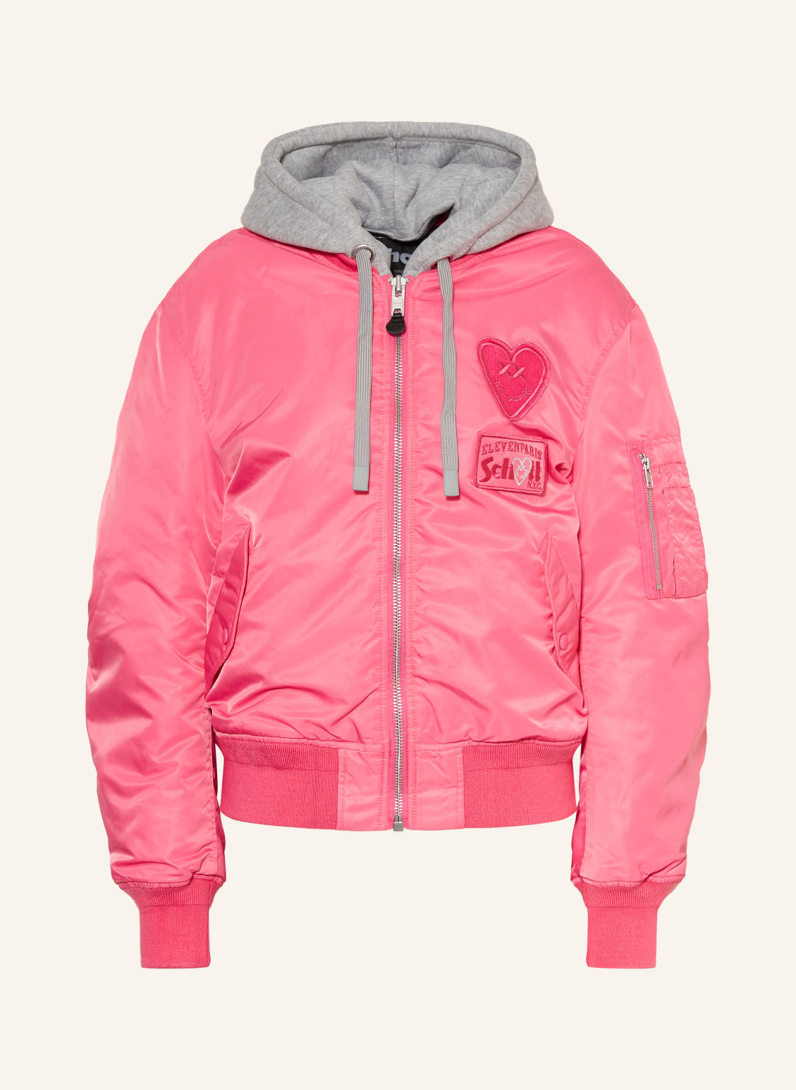 Schott Nyc Bomberka Z Odpinanym Kapturem pink