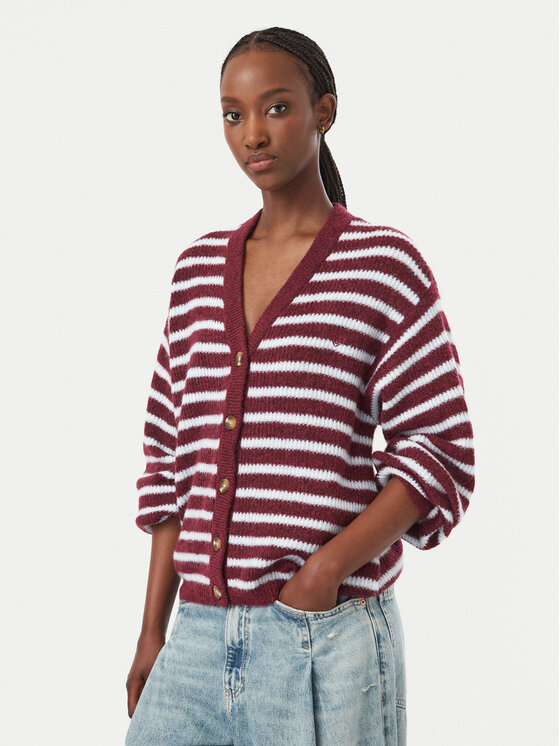 Roxy Kardigan Deep As The Ocean EBJSW00157 Bordowy Regular Fit