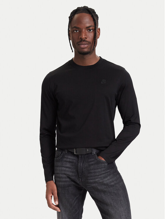 KARL LAGERFELD Longsleeve 755002 564200 Czarny Regular Fit