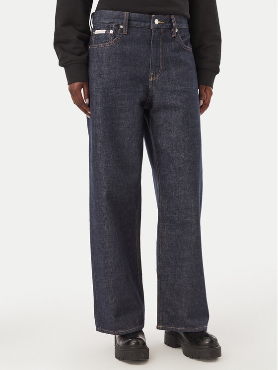 Calvin Klein Jeans Jeansy LV047H794G Granatowy Baggy Fit