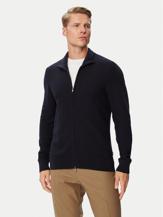 BOSS Kardigan H-Loretti 50565500 Granatowy Regular Fit