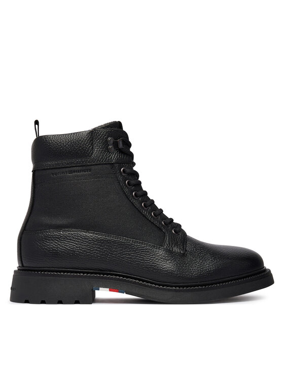 Tommy Hilfiger Trzewiki Corporate Casual Mix W Wpm Boot FM0FM05988 Czarny