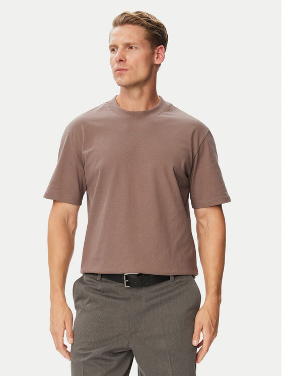 HUGO T-Shirt Dapolina 50488330 Brązowy Regular Fit