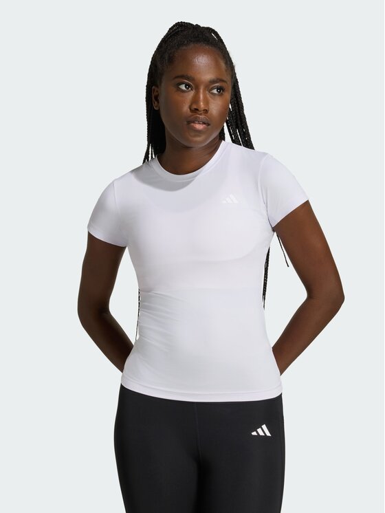 adidas Koszulka techniczna Primelift Essentials Workout Contour T-Shirt KQ8386 Fioletowy jasny Slim Fit