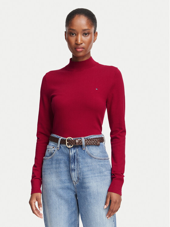 Tommy Hilfiger Sweter WW0WW51383 Czerwony Regular Fit
