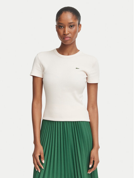 Lacoste T-Shirt TF5538 Różowy jasny Slim Fit