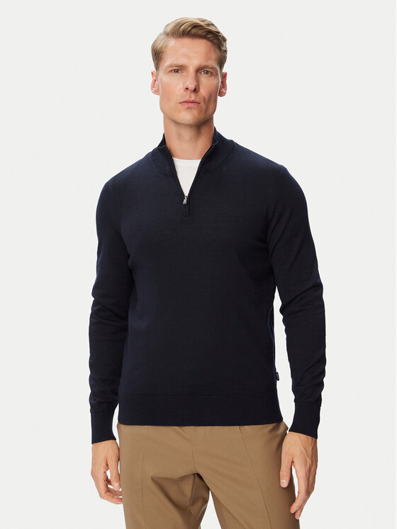 BOSS Sweter H-Ebenji 50565499 Granatowy Regular Fit