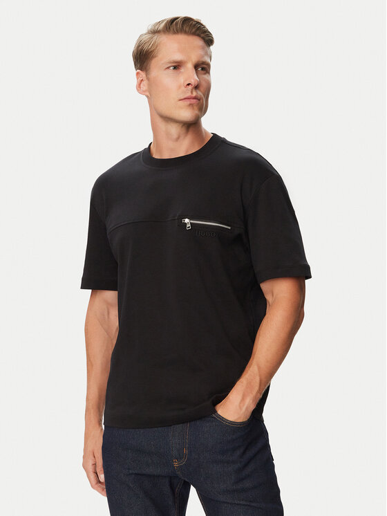 HUGO T-Shirt 50568227 Czarny Regular Fit