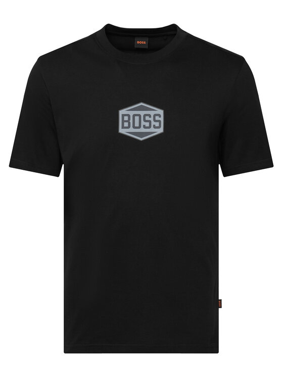 BOSS T-Shirt Logo Tape2 50574200 Czarny Regular Fit
