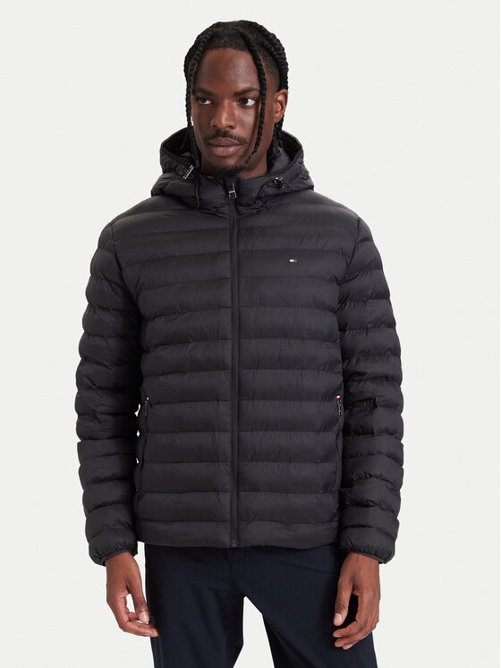 Tommy Hilfiger Kurtka przejściowa MW0MW43464 Czarny Regular Fit