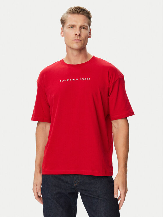 Tommy Hilfiger T-Shirt UM0UM03685 Czerwony Relaxed Fit