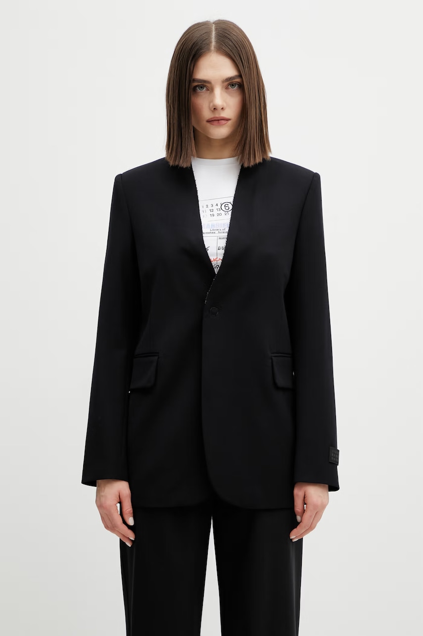 MM6 Maison Margiela marynarka z dodatkiem wełny
