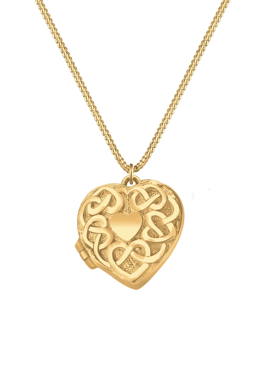 Elli Damska zawieszka serce Ornament w srebrze próby 925 Sterling Silver Naszyjniki 1 ct Damski