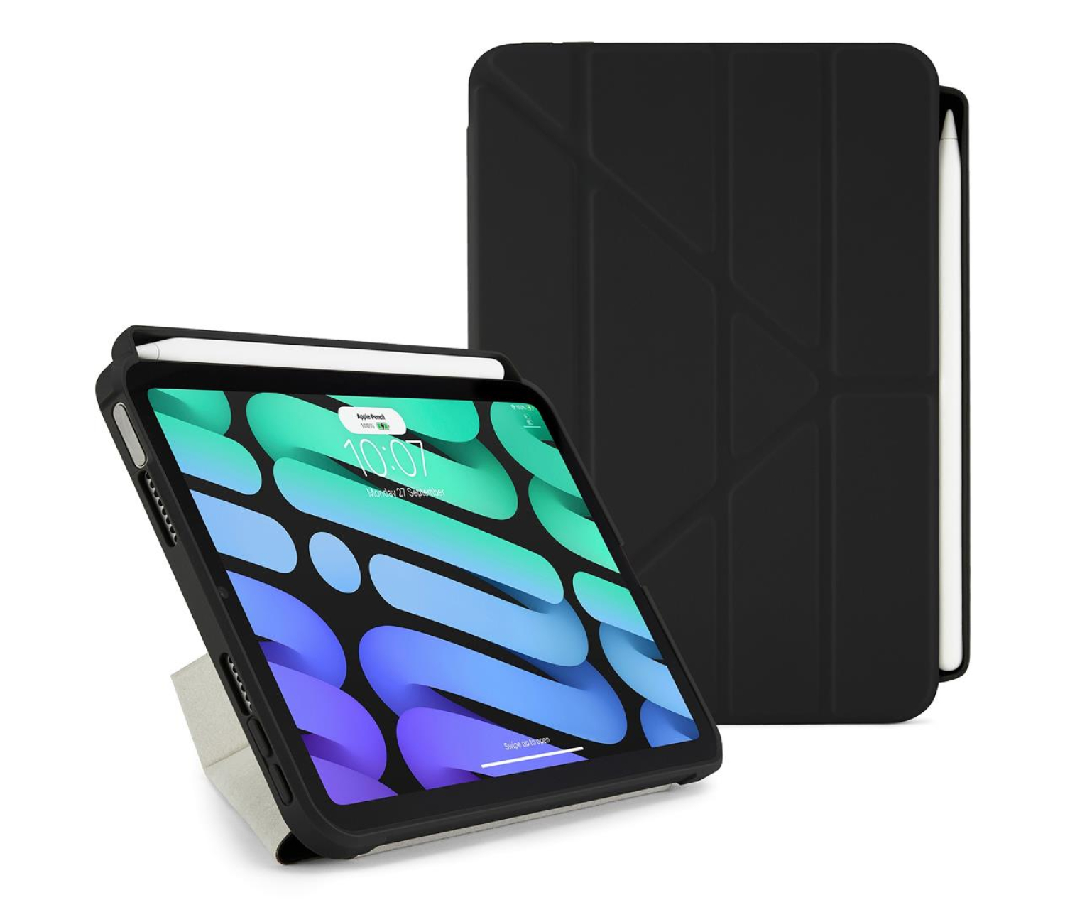 Pipetto Origami Pencil Case do iPad mini 6 2021 black PIP048-49-S