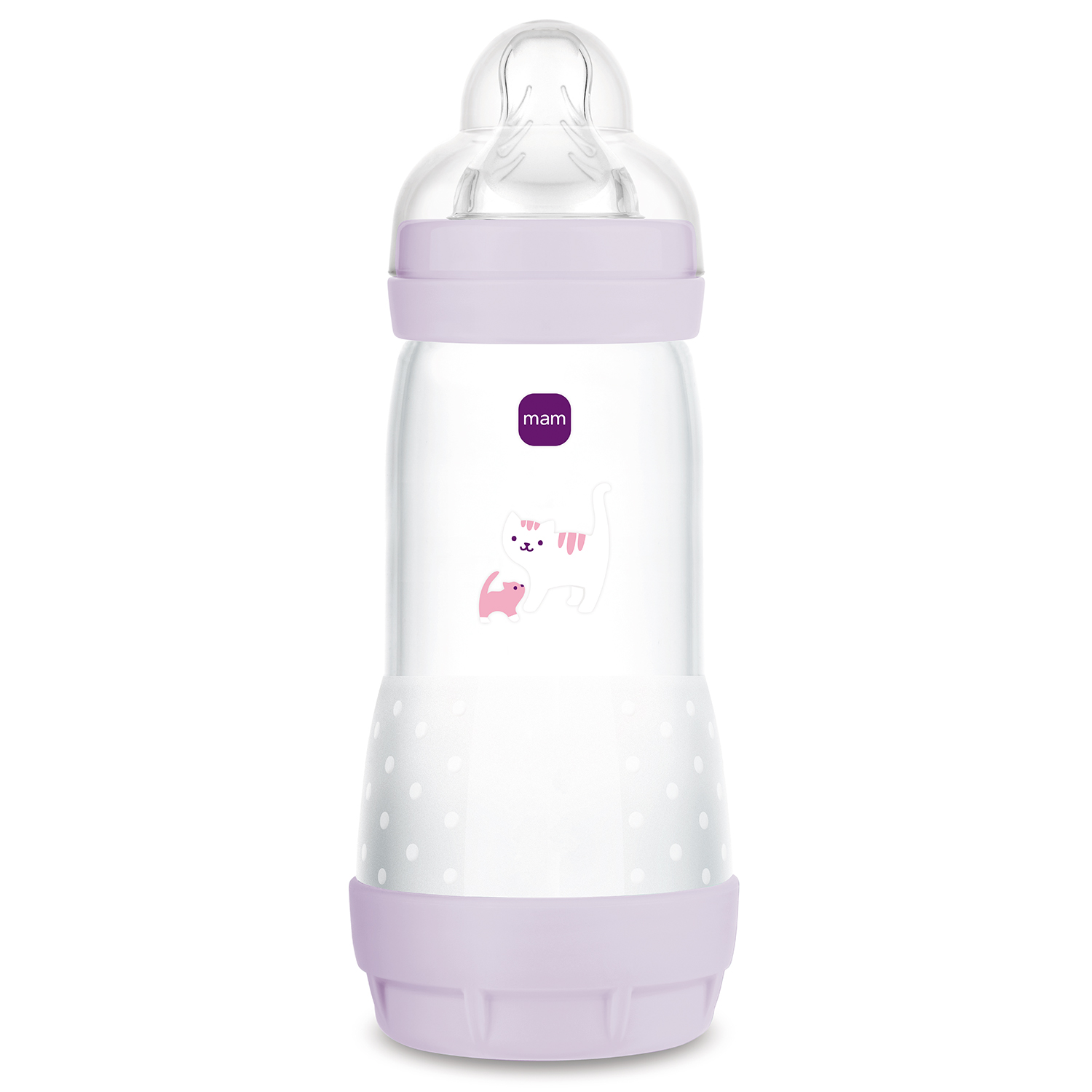 MAM Perfect Start, butelka antykolkowa, ze smoczkiem silikonowym, Grounding in Nature, dziewczynka, od 4 miesiąca, 320 ml