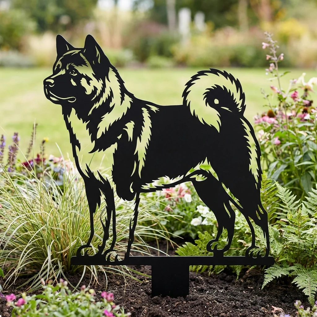 Akita amerykańska v2 – Dekoracja Ogrodowa Metalowa