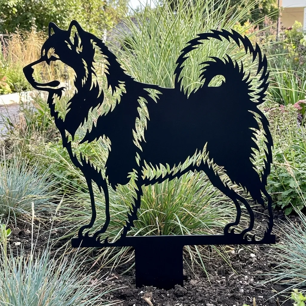 Alaskan Malamute v2 – Dekoracja Ogrodowa Metalowa