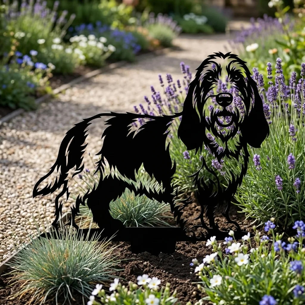 Grand Basset Griffon Vendéen v3 – Dekoracja Ogrodowa Metalowa