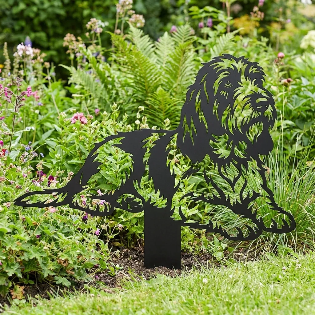 Grand Basset Griffon Vendéen – Dekoracja Ogrodowa Metalowa