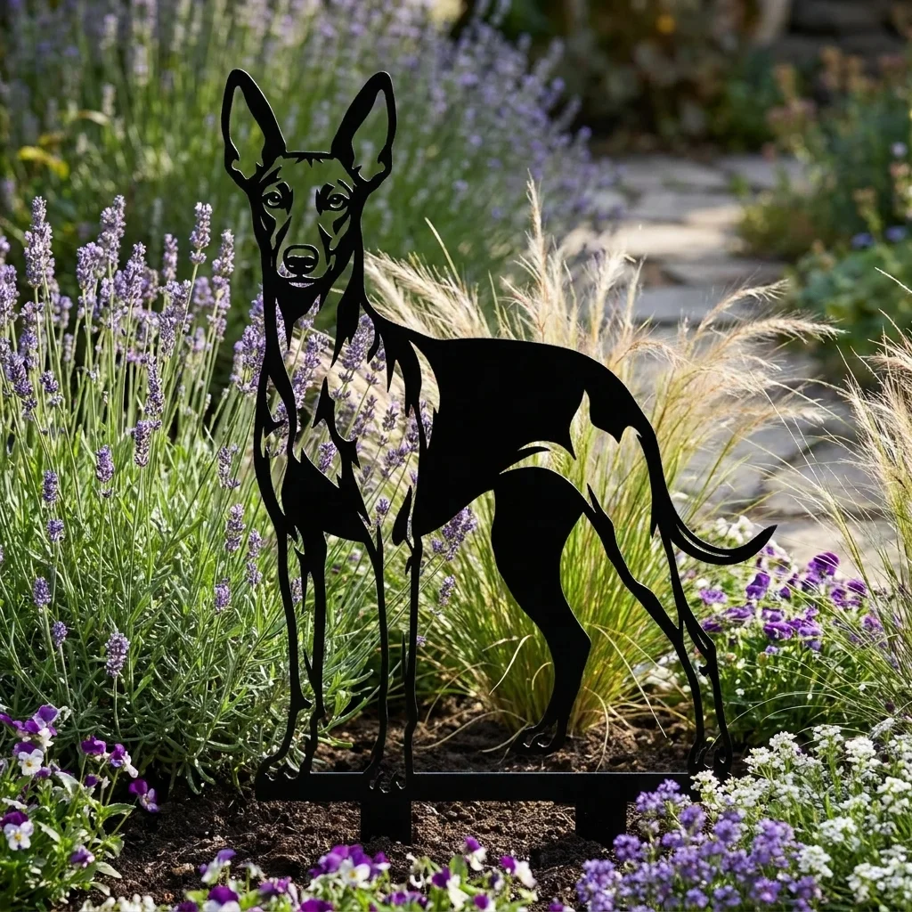 Cirneco dell’Etna v4 – Dekoracja Ogrodowa Metalowa
