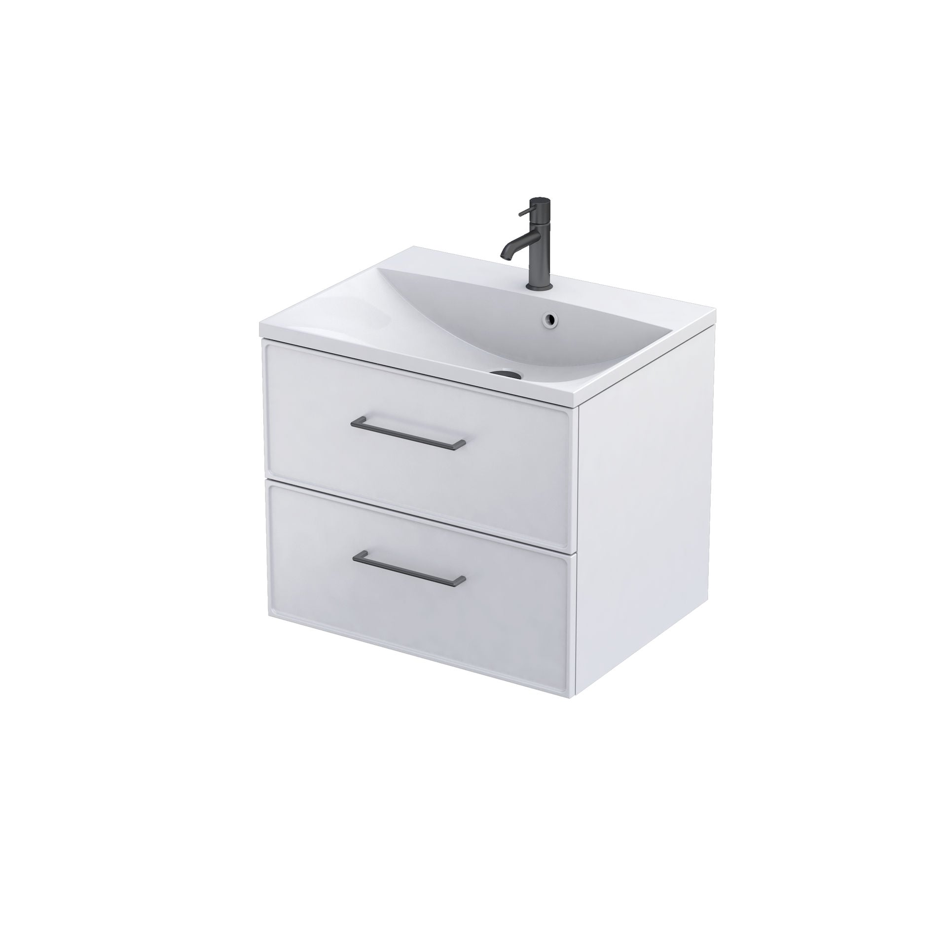 Szafka łazienkowa pod umywalkę Oristo Lagom 160 cm biały mat OR53-SD2S-60-2