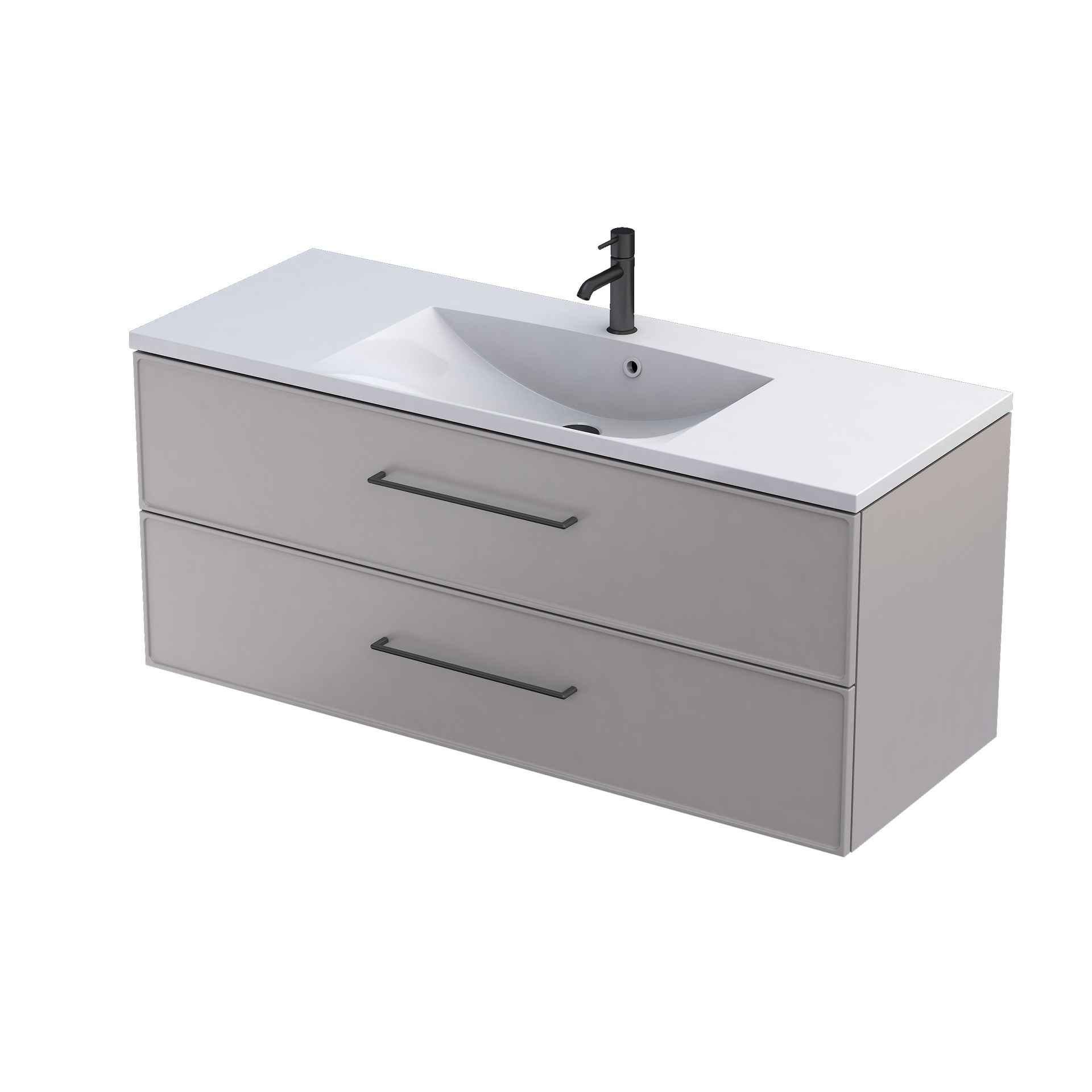 Szafka łazienkowa pod umywalkę Oristo Lagom 120 cm piaskowy mat OR53-SD2S-120-10