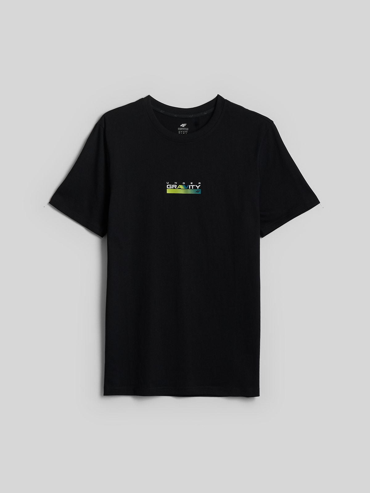 4F T-shirt regular z nadrukiem męski - czarny XXL