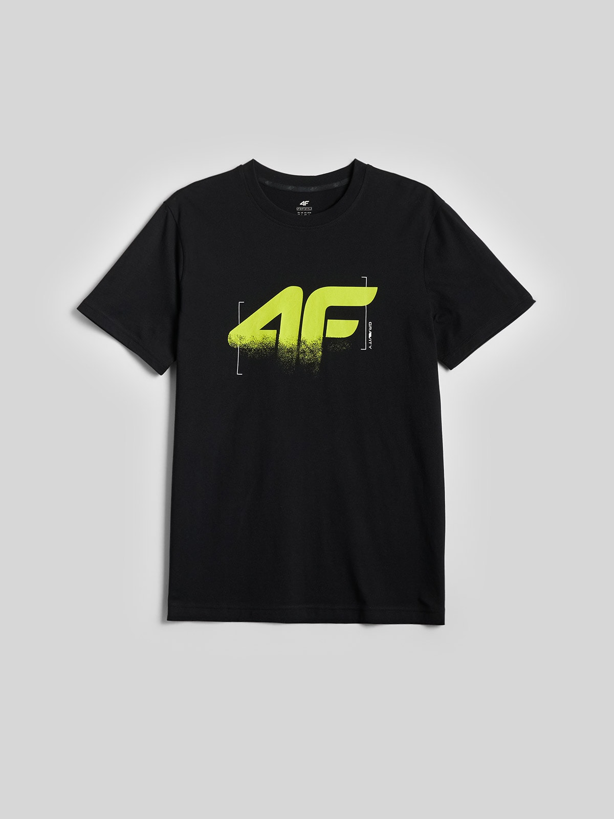 4F T-shirt regular z nadrukiem męski - czarny XXL