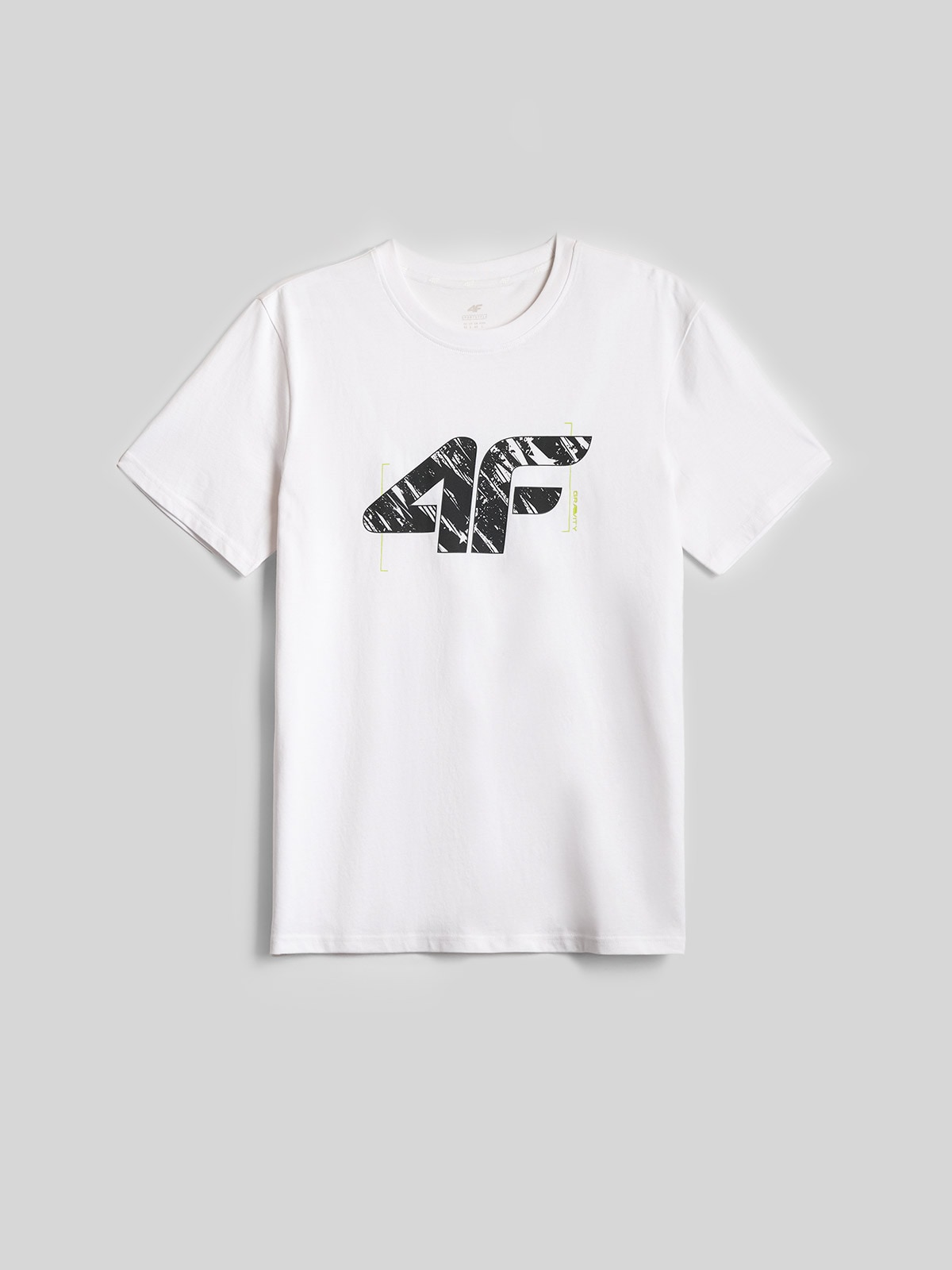 4F T-shirt regular z nadrukiem męski - biały XXL