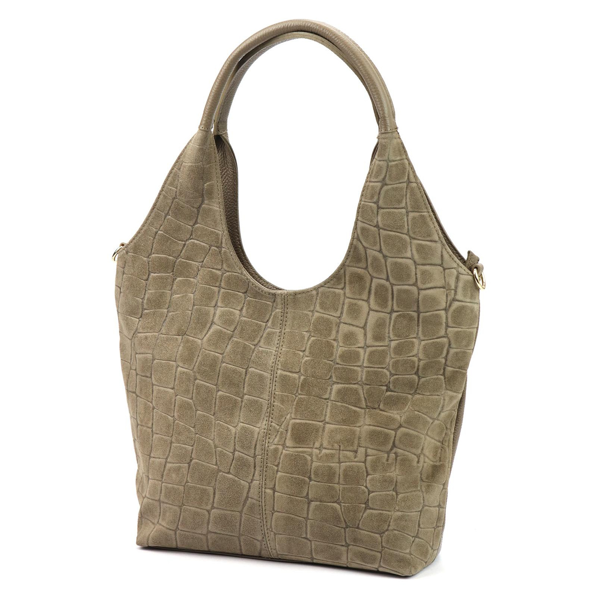Damska torebka shopper Luka 26-013 Croco ze skóry naturalnej
