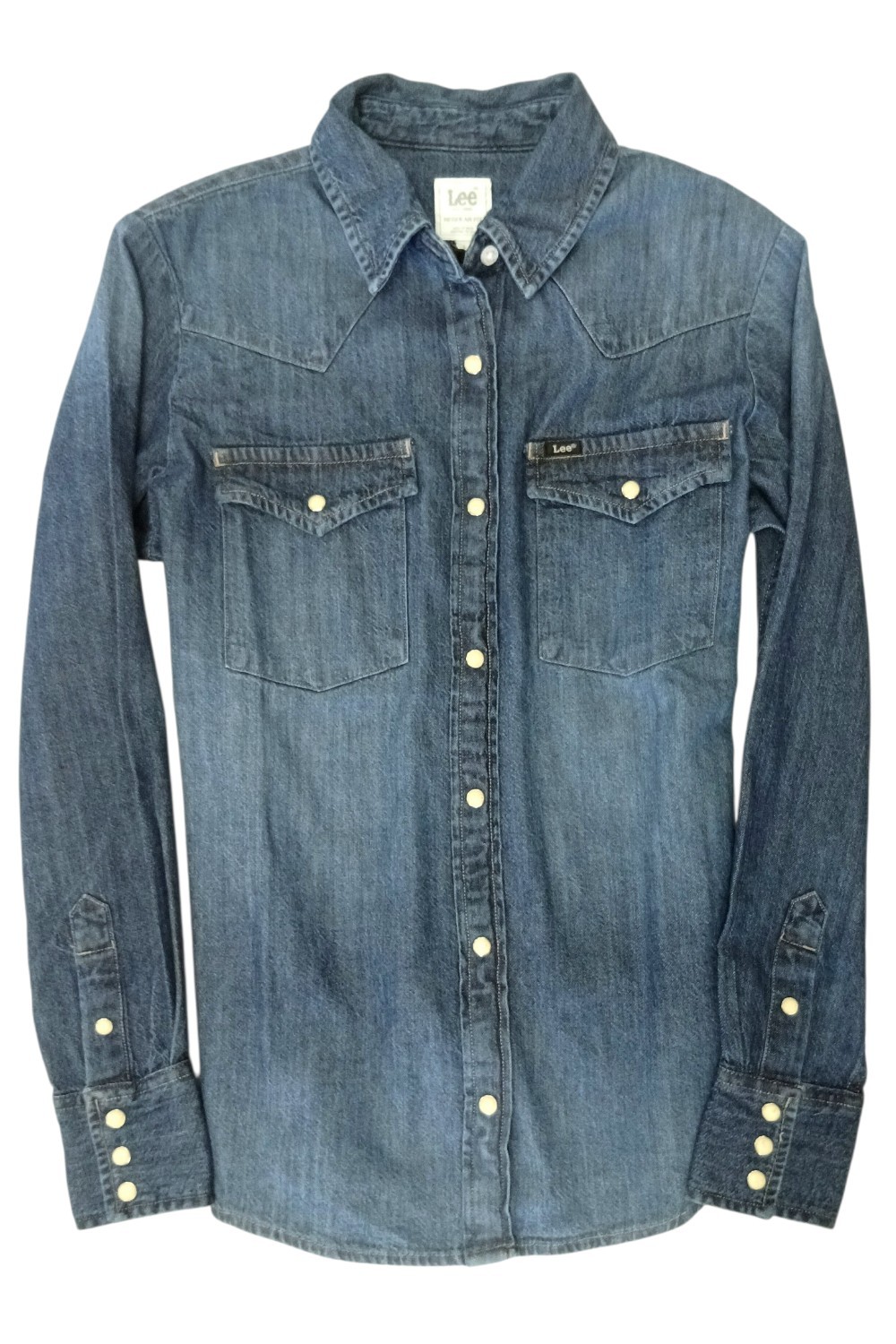 Lee Regular Western Shirt Through The Woo koszula jeansowa damska niebieska