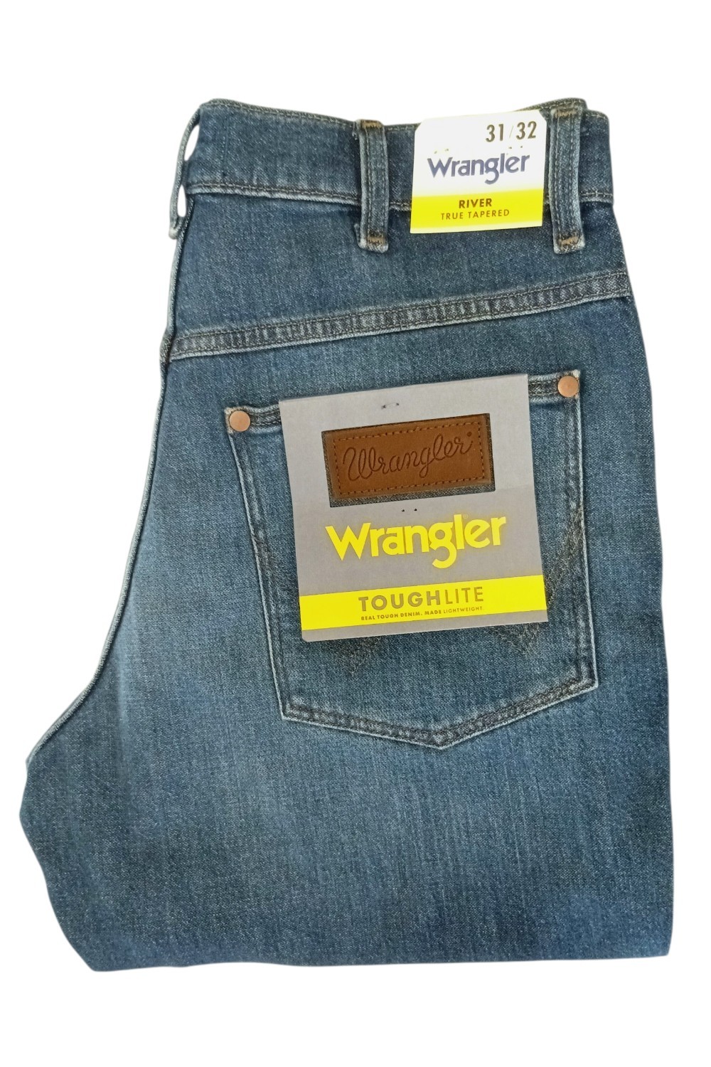 Wrangler River True Tapered Stormforce Blue jeansy męskie