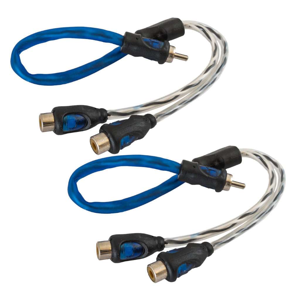 AutoConnect Rozgałęźnik RCA 1 męski - 2 żeńskieRCAYL2F 1m niebieski