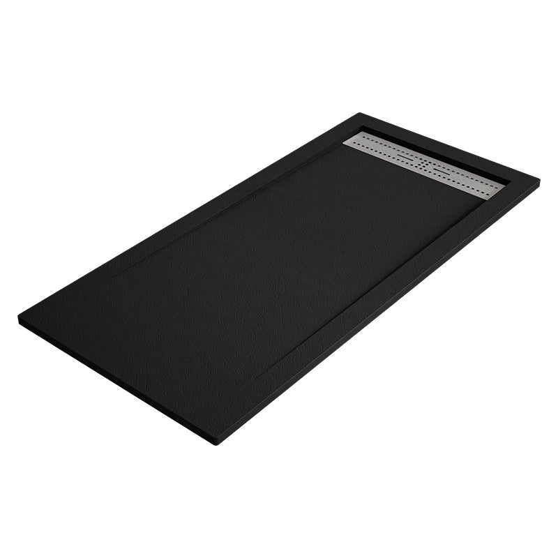 Brodzik BIDAI 70x120 cm Czarny kratka ze stali