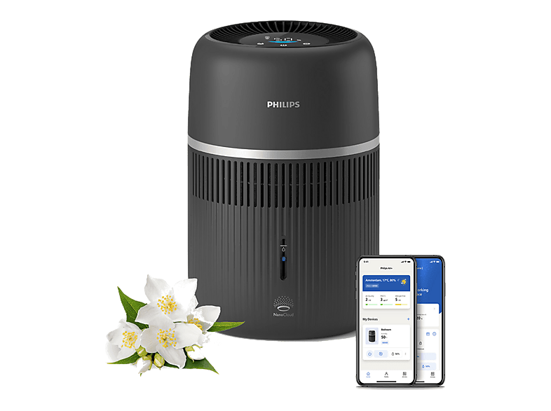 Ewaporacyjny nawilżacz powietrza PHILIPS HU4210/03 serii 4000 Technologia Philips NanoCloud Ciemny grafitowy