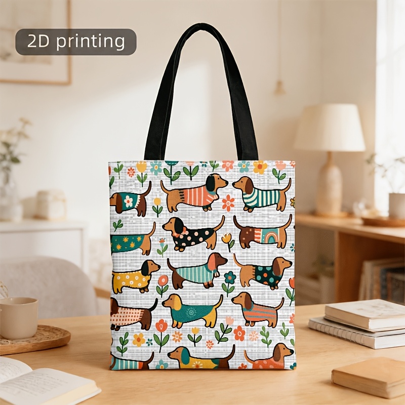 TEMU Torba crossbody i torebka dla kobiet i mężczyzn, kolorowy nadruk z dalmatykami i kwiatowym wzorem 2w1, unisex na co dzień, do pracy i na zakupy