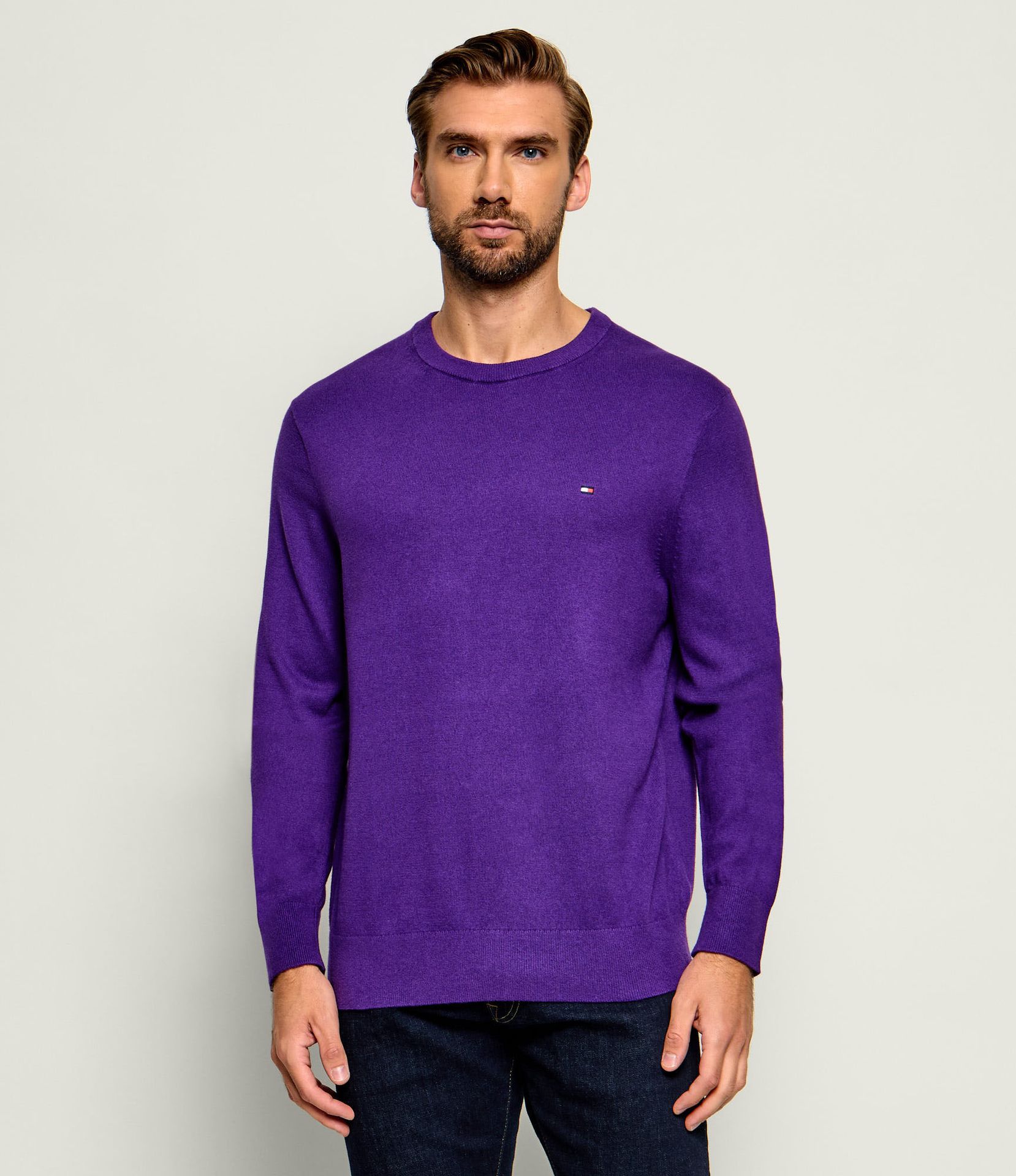 Tommy Hilfiger Sweter Regular Fit z dodatkiem kaszmiru