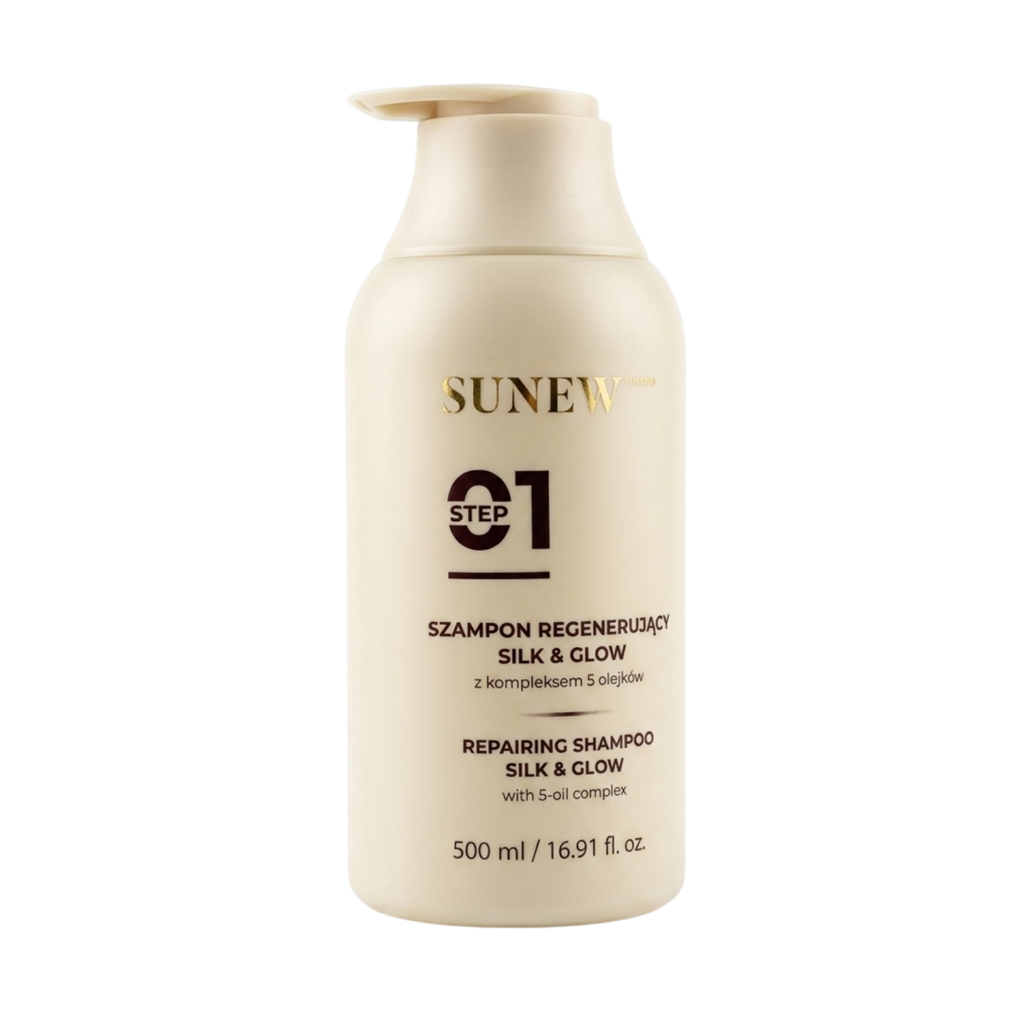 SunewMed+ Szampon Regenerujący Silk & Glow z Kompleksem 5 Olejków 500ml