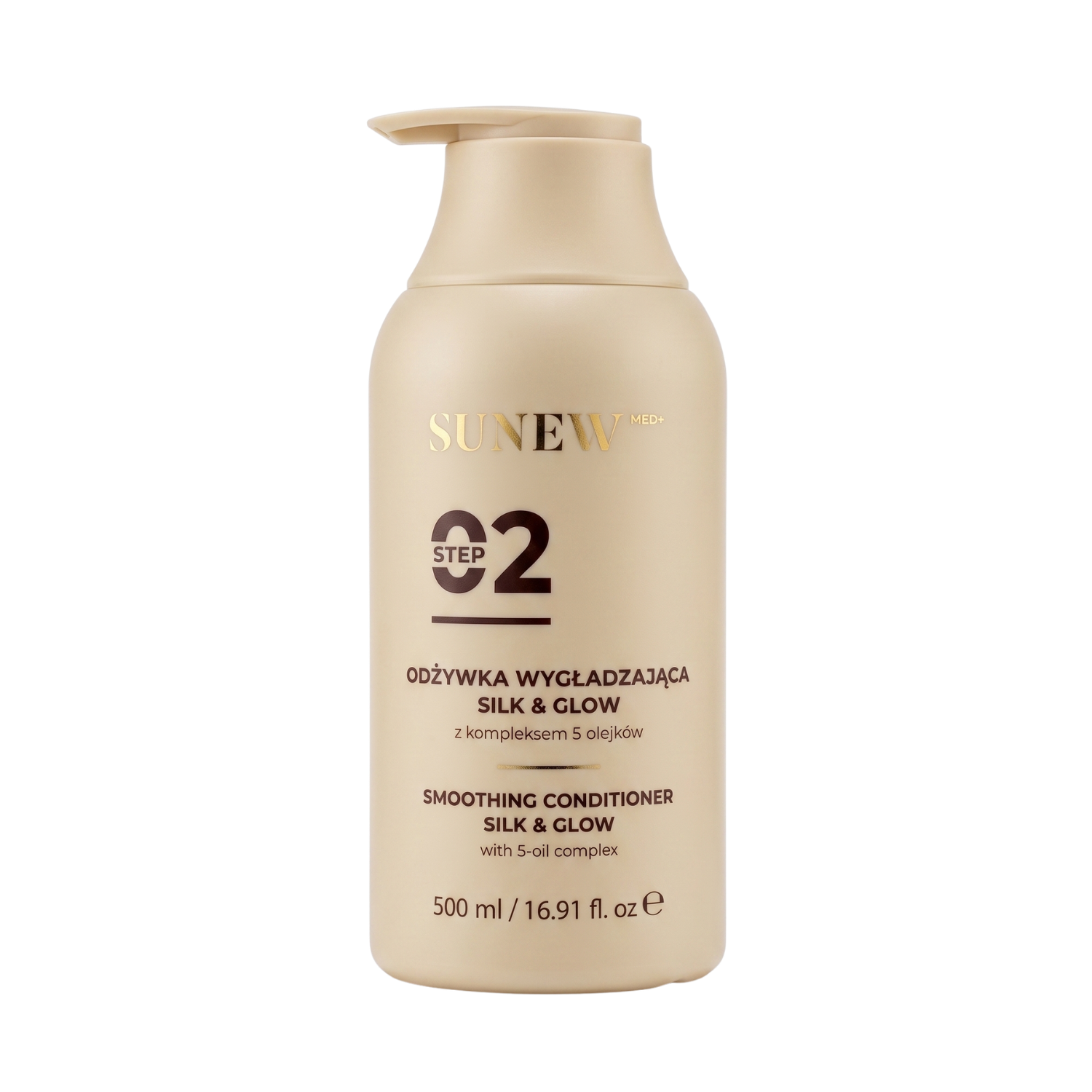 SunewMed+ Odżywka Wygładzająca Silk & Glow z Kompleksem 5 Olejków 500ml