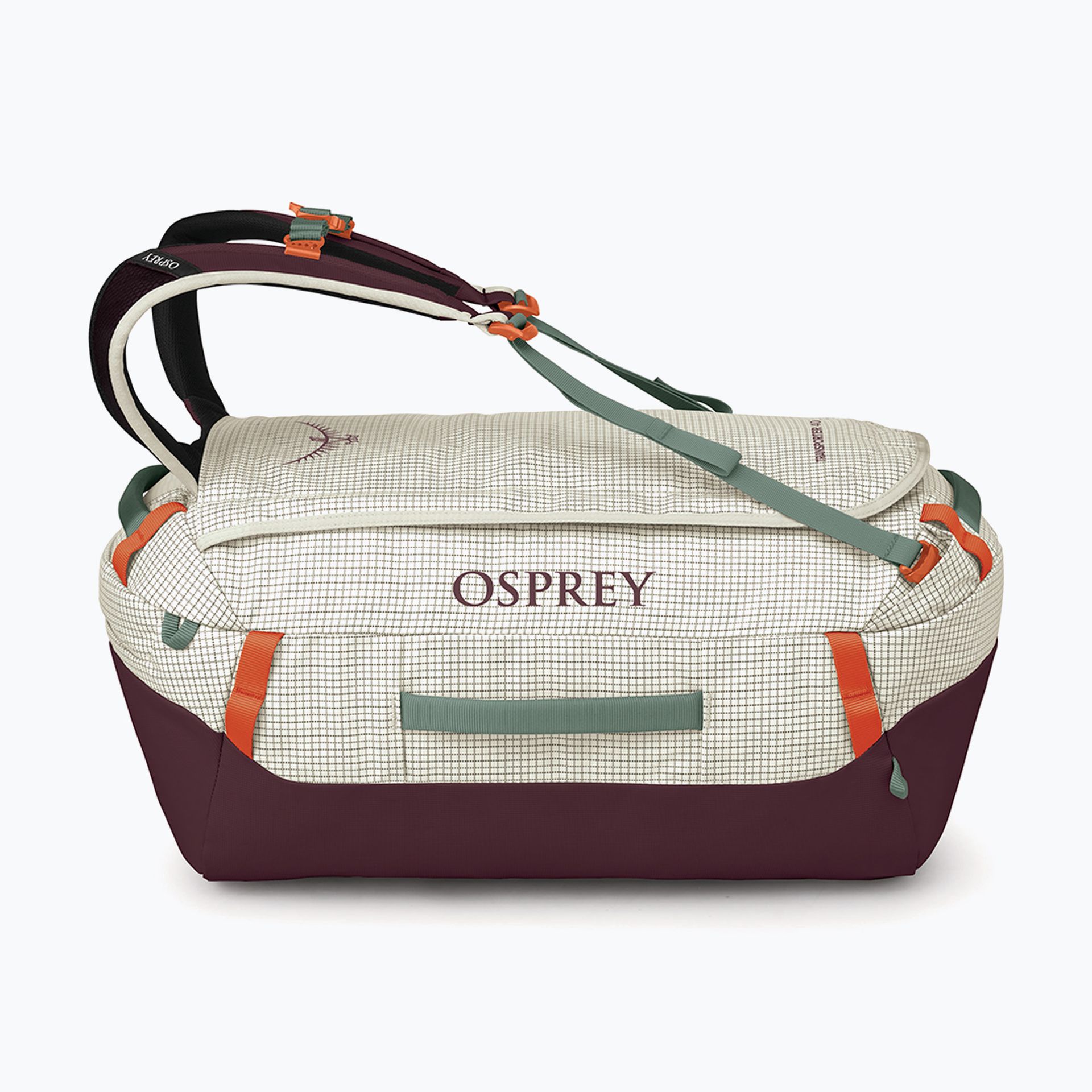 Torba podróżna Osprey Transporter Duffel 40 l mystery white/moody burgundy WYSYŁKA W 24H 30 DNI NA ZWROT