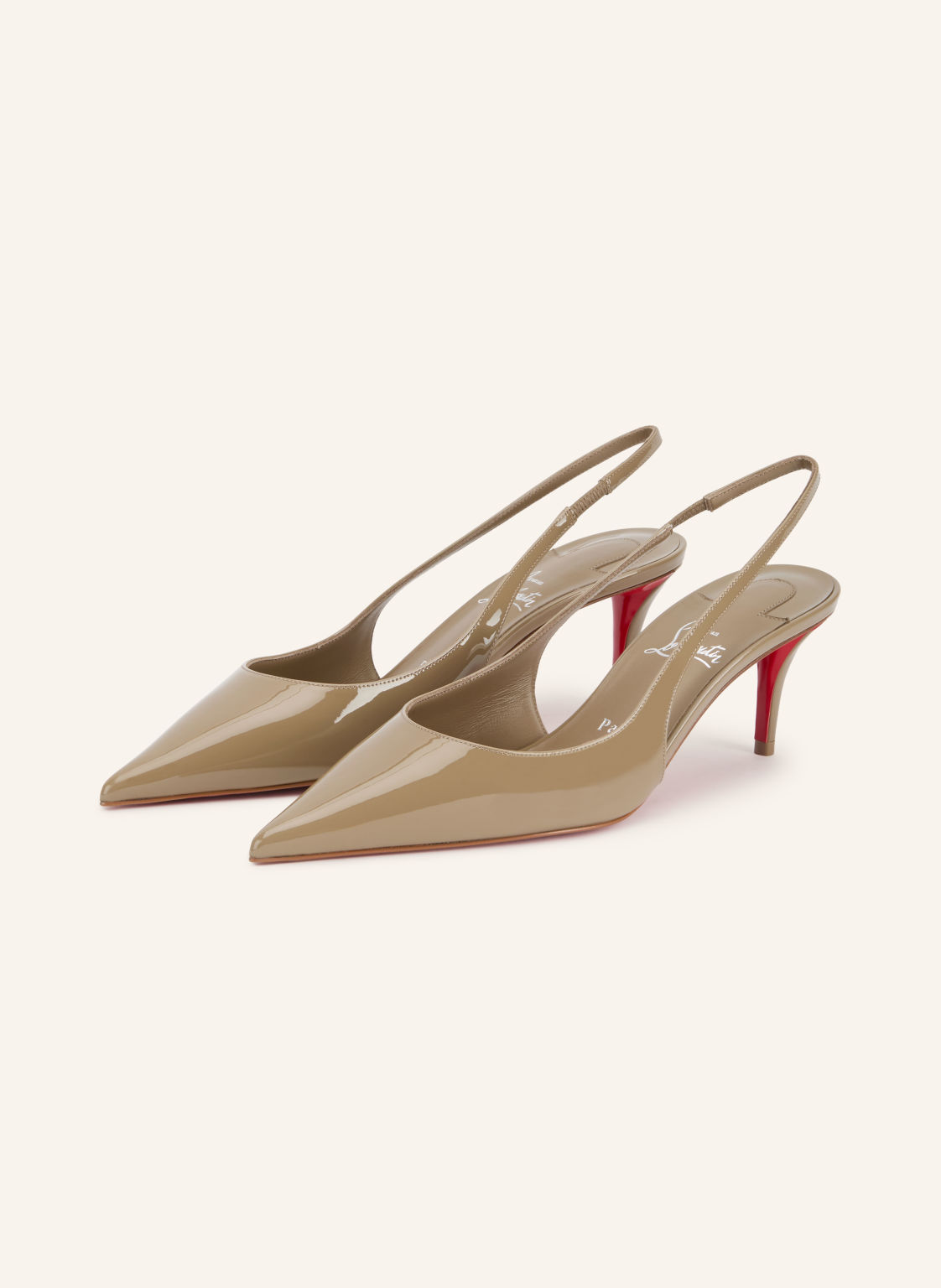 Christian Louboutin Czółenka Typu Slingback Miss Z beige