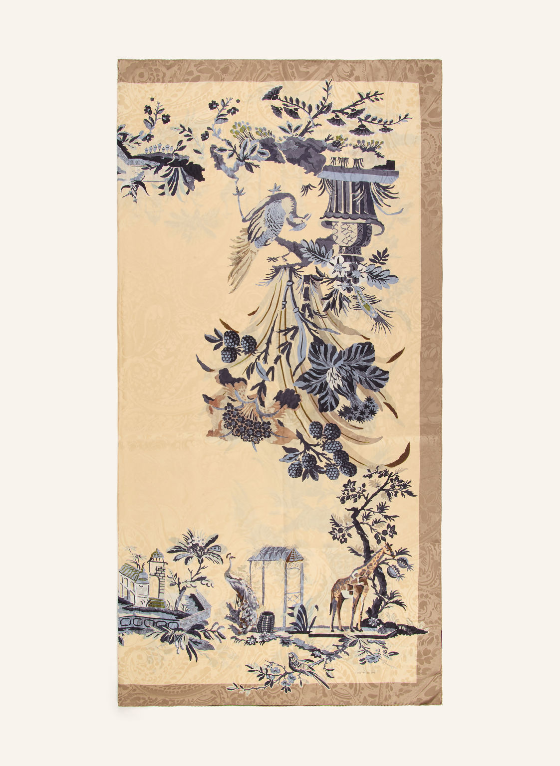 Etro Szalik Jedwabny beige