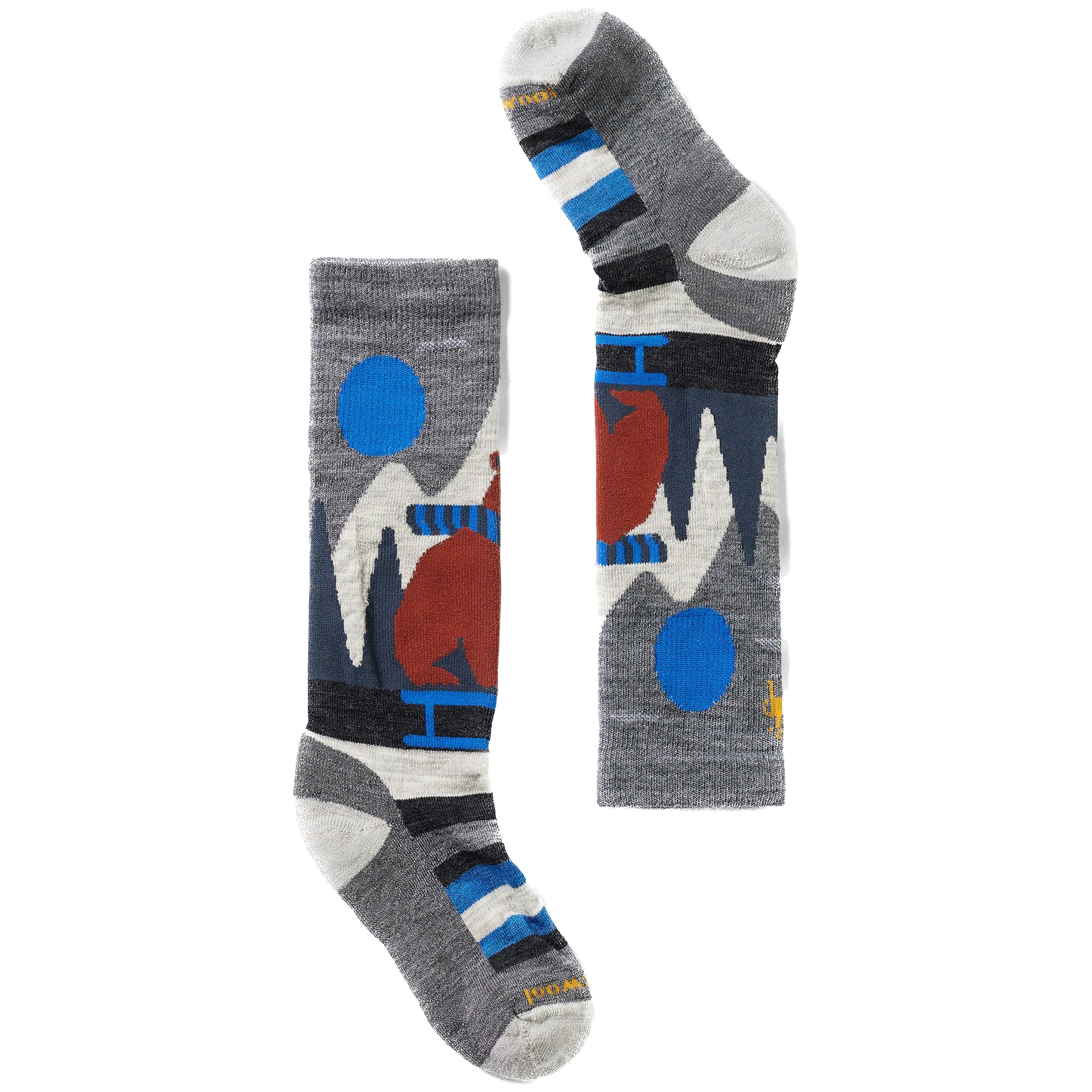 Skarpety dziecięce Smartwool Kids' Ski Light Cushion Sleigh Bear OTC Rozmiar skarpet: 26-28 / Kolor: szary